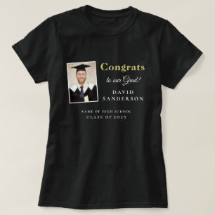 Congrats Grad 2025 Photo Name Graduation  T-Shirt
