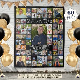 Congrats Grad 66 Photo Collage Custom Colour Tapestry