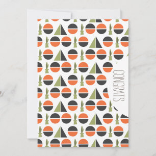 Congrats Grad Abstract Cactus Mountain Card