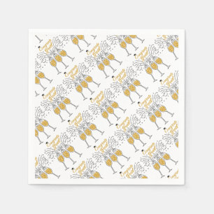 congrats grad champagne napkin