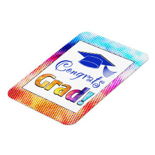 Congrats Grad Colours, Fun Magnet