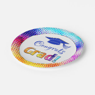 Congrats Grad Colours, Fun Paper Plate