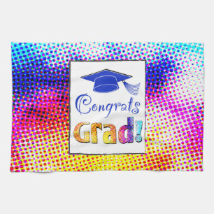 Congrats Grad Colours, Fun Tea Towel