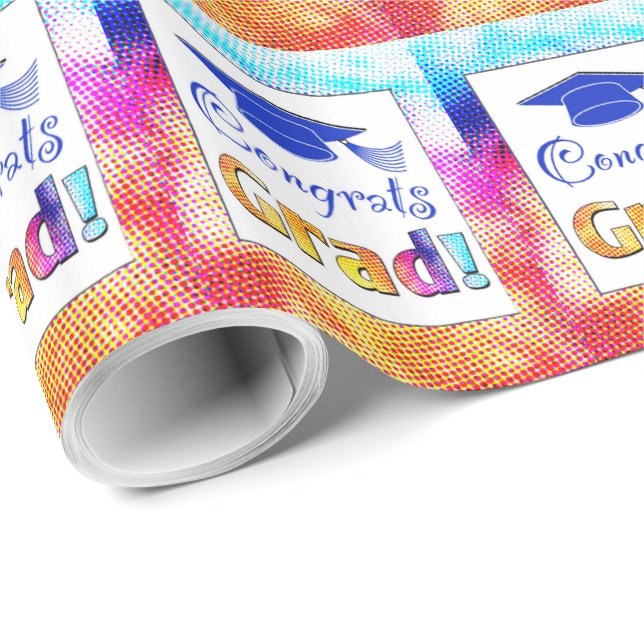 Congrats Grad Colours, Fun Wrapping Paper (Roll Corner)