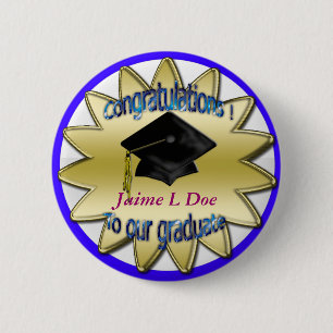 congrats grad commemorative 6 cm round badge