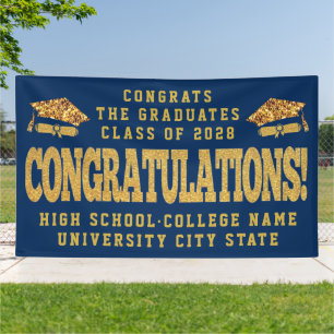 Congrats GRAD Custom School Graduation Ceremony Banner