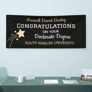 Congrats Grad! Doctorate degree congrats banner