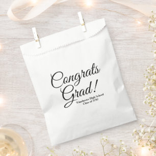 Congrats grad elegant custom school class year favour bag