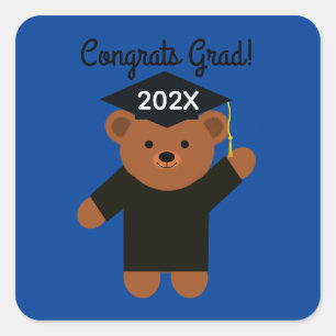 Congrats Grad! Graduation Bear #2 Stickers