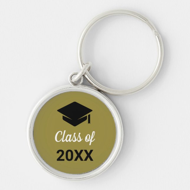 Congrats Grad Graduation Cap Class Of Any Year Key Ring (Front)