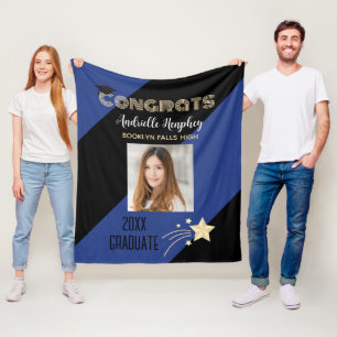 Congrats Grad! Graduation Fleece Blanket