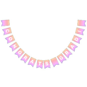 Congrats Grad Graduation Party Banner Rainbow