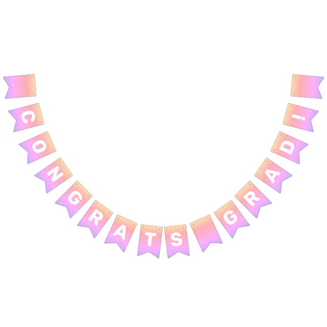 Congrats Grad Graduation Party Banner Rainbow (All)