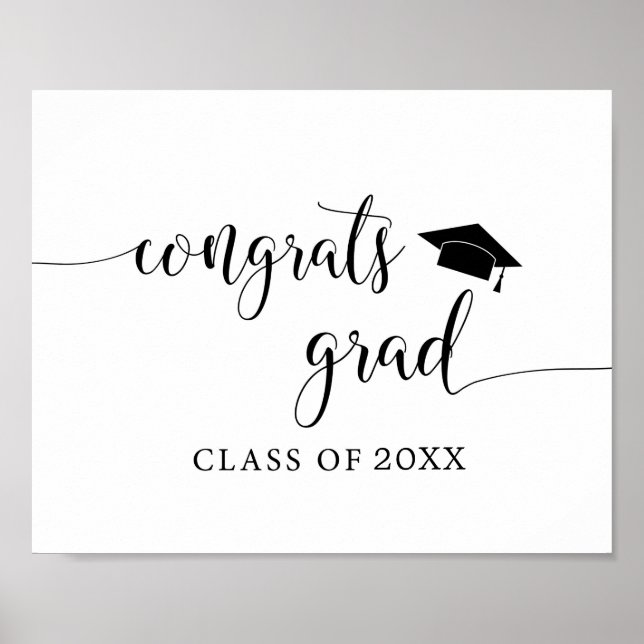 Congrats Grad | Graduation Party Decorations Sign (Front)