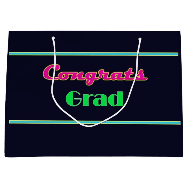 Congrats Grad in Style Large Gift Bag (Front)