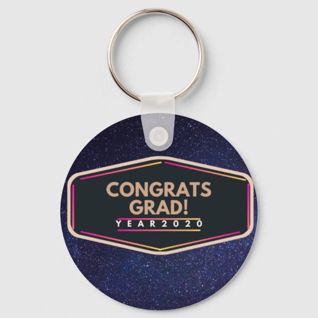 Congrats Grad! Key Ring (Front)