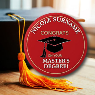 Congrats Grad! Master's degree custom 6 Cm Round Badge