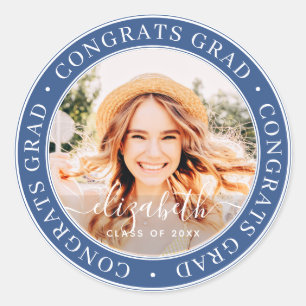 Congrats Grad Modern Simple Photo Envelope Seal