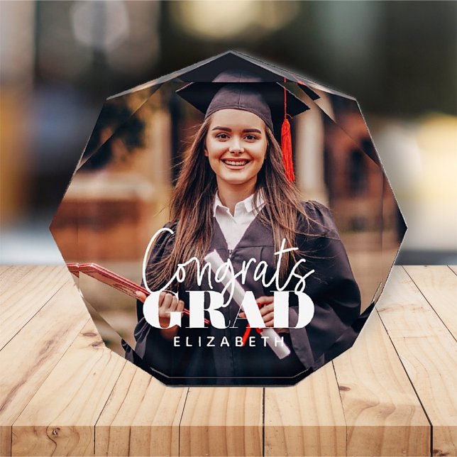 Congrats Grad Modern Simple Script Custom Photo Block (Creator Uploaded)