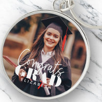 Congrats Grad Modern Simple Script Custom Photo