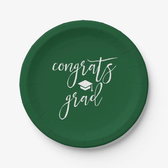 Congrats Grad Paper Plate (Front)