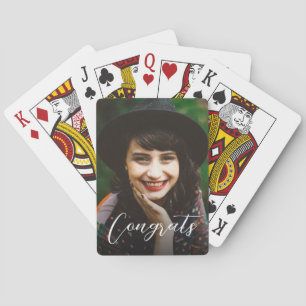 Congrats Grad Personal Message Photo Playing Cards