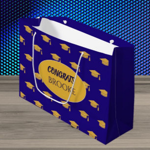 Congrats Grad! Personalised Blue Gift bag