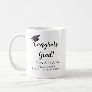 Congrats Grad Personalized Graduation Coffee Mug