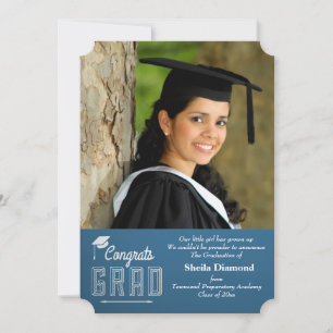 Congrats Grad Photo Graduation Announcement