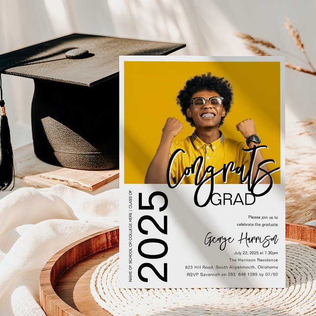 Congrats Grad | Photo Graduation Invitation (Creator Uploaded)