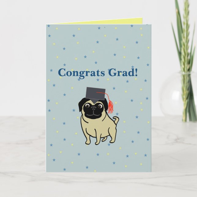 Congrats Grad Pug Card (Front)