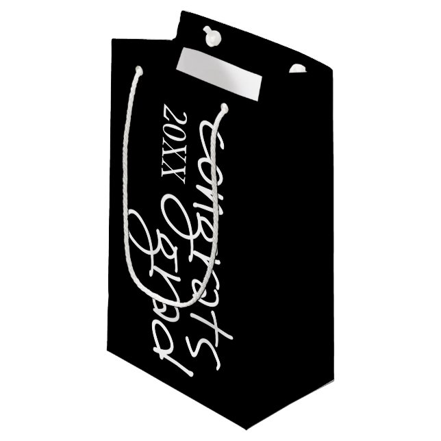 congrats grad small gift bag (Front Angled)