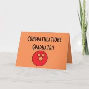 congrats graduate bowling card