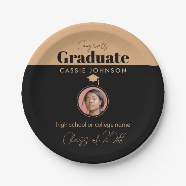 Congrats Graduate Class of 2023 Paper Plate (Front)