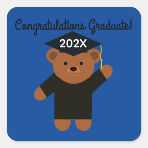 Congrats Graduate Graduation Bear #2 Stickers