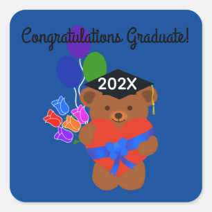 Congrats Graduate Graduation Bear #3 Stickers