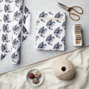 Congrats Graduate, Graduation Cap and Diploma Wrapping Paper