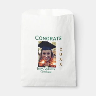 Congrats graduate green gold year 20XX namesimple Favour Bag