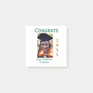 Congrats graduate green gold year 20XX namesimple Post-it Notes
