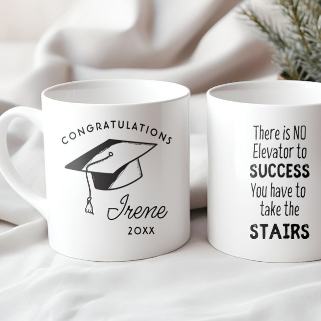 Congrats Graduate Modern Class Success Stairs Mug (Creator Uploaded)