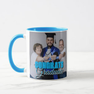 Congrats Graduate Modern Simple Custom Photo Mug 