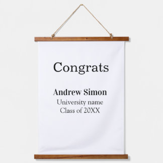 Congrats graduate name university name class 20XX Hanging Tapestry