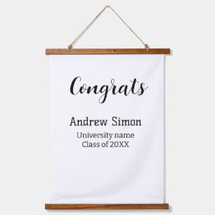 Congrats graduate name university name class 20XX Hanging Tapestry