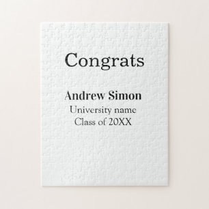 Congrats graduate name university name class 20XX Jigsaw Puzzle