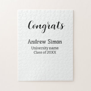 Congrats graduate name university name class 20XX Jigsaw Puzzle