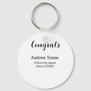 Congrats graduate name university name class 20XX Key Ring