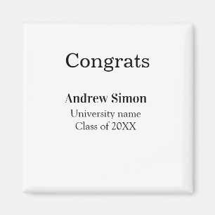 Congrats graduate name university name class 20XX Magnet