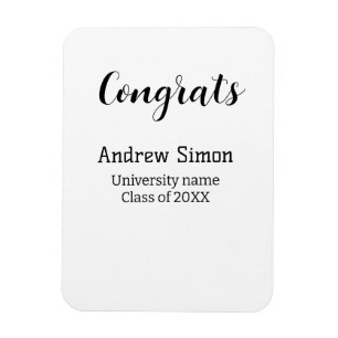 Congrats graduate name university name class 20XX Magnet