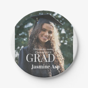 Congrats graduate name university name class 20XX Paper Plate
