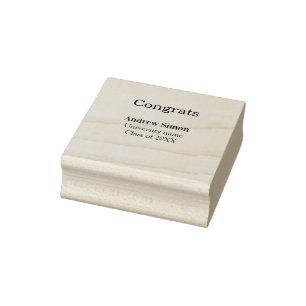 Congrats graduate name university name class 20XX Rubber Stamp